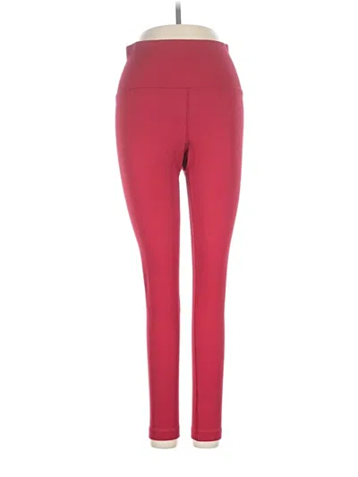 Pre-owned Athleta Active Pants In Burgundy