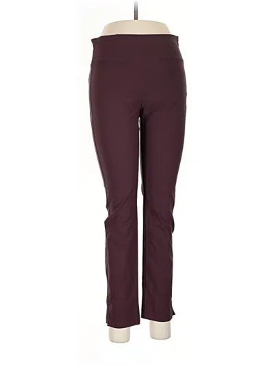Pre-owned Athleta Active Pants In Burgundy