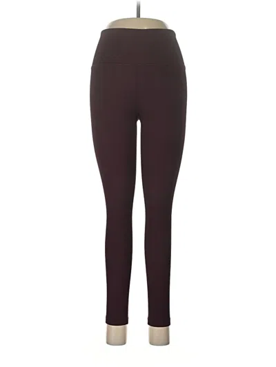 Pre-owned Athleta Active Pants In Burgundy