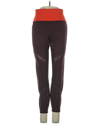 Pre-owned Athleta Active Pants In Burgundy