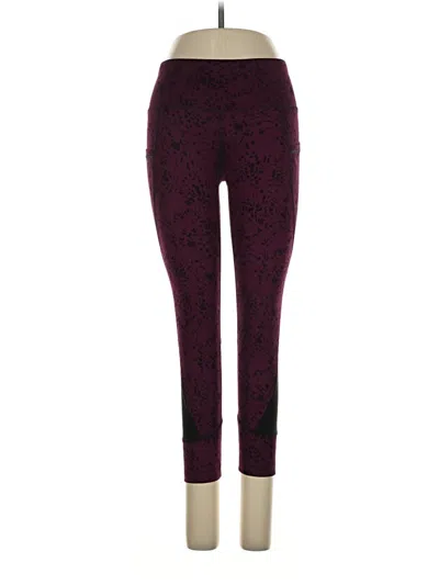 Pre-owned Athleta Active Pants In Burgundy