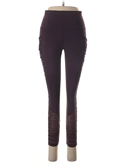 Pre-owned Athleta Active Pants In Burgundy
