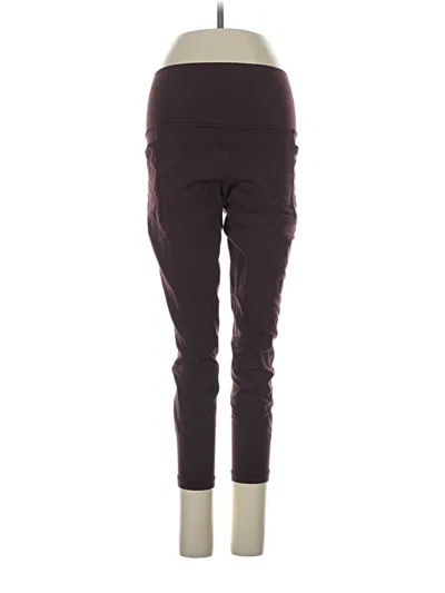 Pre-owned Athleta Active Pants In Burgundy