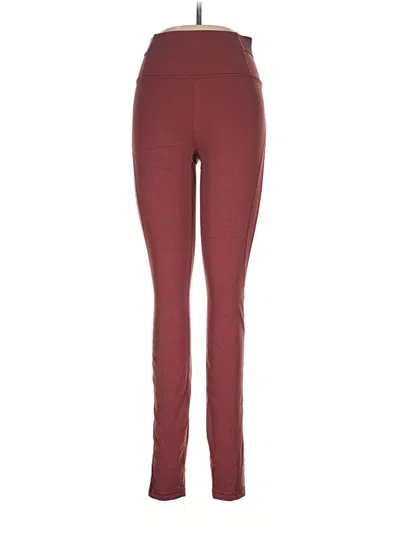 Pre-owned Athleta Active Pants In Burgundy