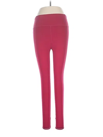 Pre-owned Athleta Active Pants In Burgundy