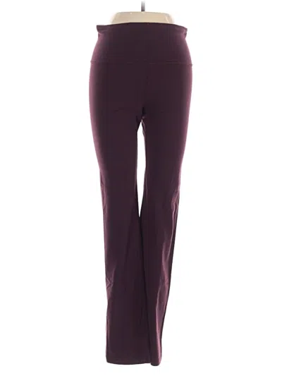 Pre-owned Athleta Active Pants In Burgundy