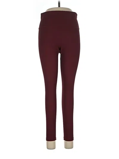 Pre-owned Athleta Active Pants In Burgundy