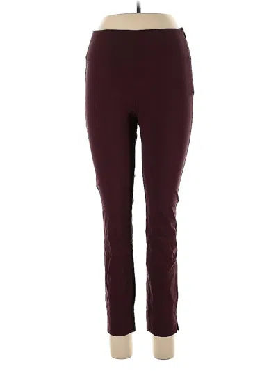 Pre-owned Athleta Active Pants In Burgundy