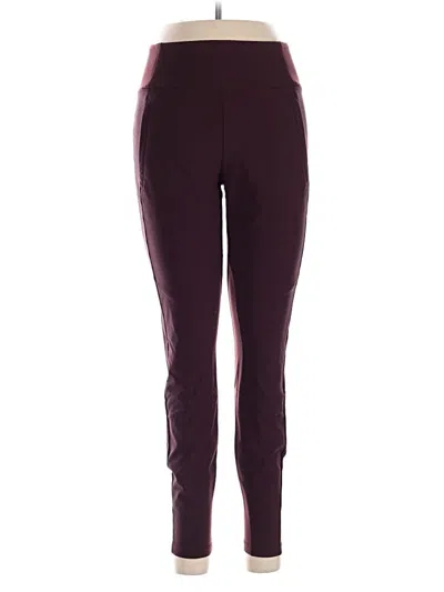 Pre-owned Athleta Active Pants In Burgundy