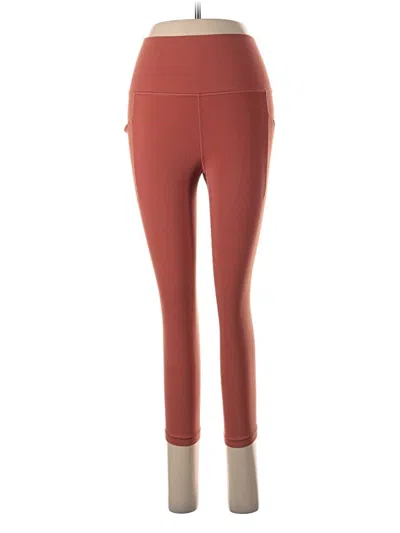 Pre-owned Athleta Active Pants In Burgundy