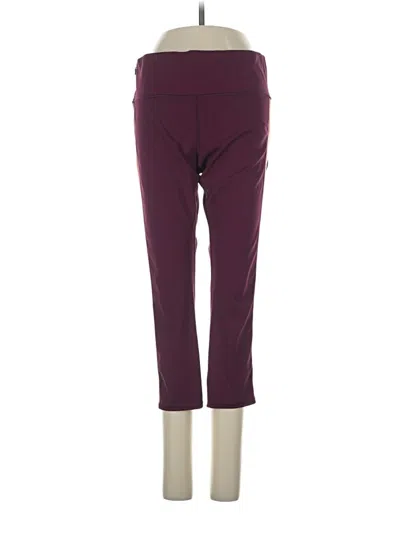 Pre-owned Athleta Active Pants In Burgundy