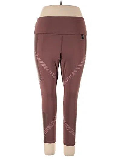 Pre-owned Athleta Active Pants In Burgundy