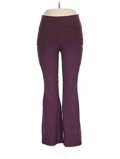 Pre-owned Athleta Active Pants In Burgundy
