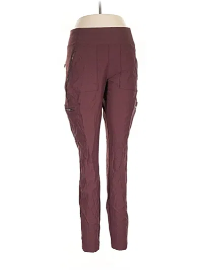 Pre-owned Athleta Active Pants In Burgundy