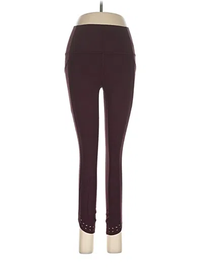 Pre-owned Athleta Active Pants In Burgundy