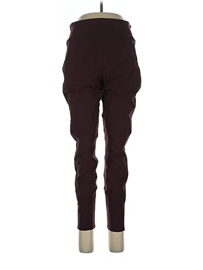 Pre-owned Athleta Active Pants In Burgundy