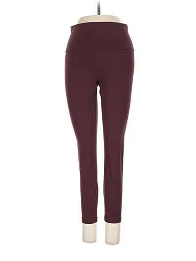 Pre-owned Athleta Active Pants In Burgundy