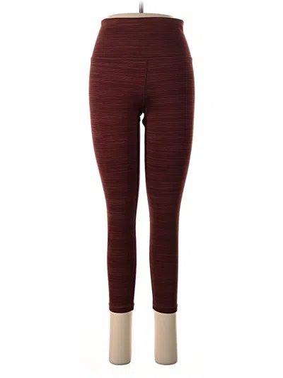 Pre-owned Athleta Active Pants In Burgundy