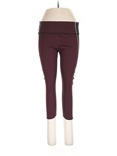 Pre-owned Athleta Active Pants In Burgundy