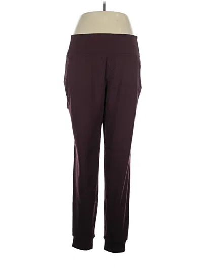 Pre-owned Athleta Active Pants In Burgundy