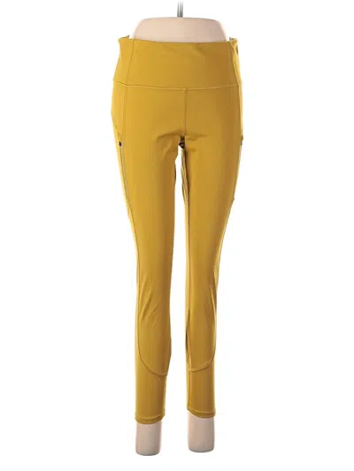 Pre-owned Athleta Active Pants In Yellow