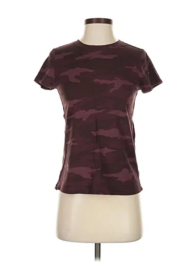 Pre-owned Athleta Active T-shirt In Burgundy