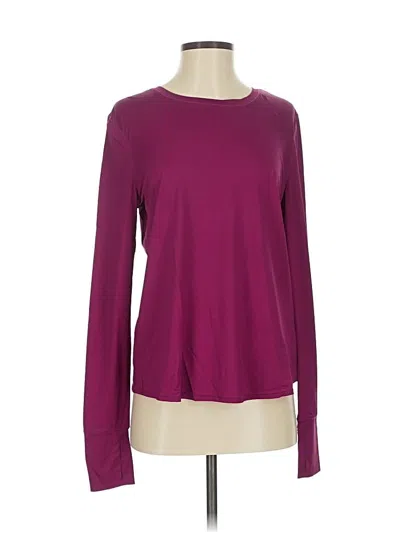 Pre-owned Athleta Active T-shirt In Burgundy
