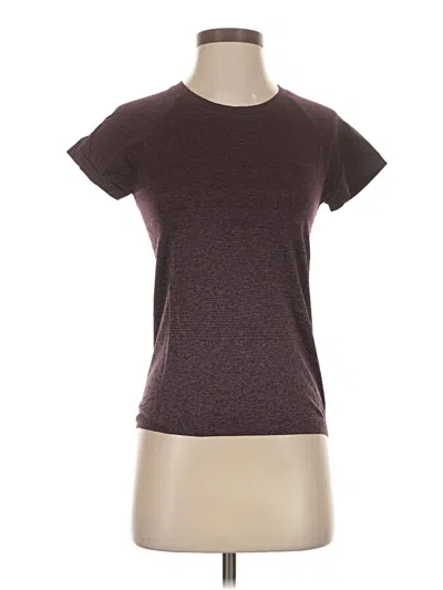 Pre-owned Athleta Active T-shirt In Burgundy