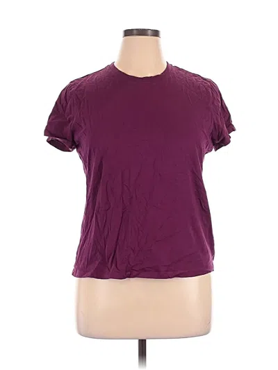 Pre-owned Athleta Active T-shirt In Burgundy