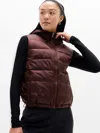 Athleta Aire Puffer Vest In Burgundy