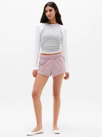 Athleta Airy Cotton Terry Snow Wash Shortie In Multi