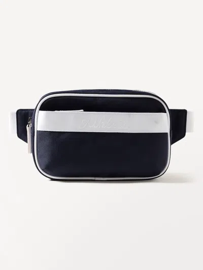 Athleta All About Large Canvas Belt Bag In Navy/bright White