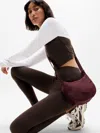 Athleta All About Mini Crescent Bag In Burgundy