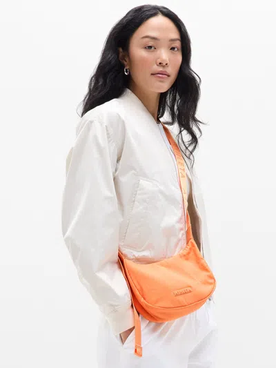 Athleta All About Mini Crescent Bag In Orange
