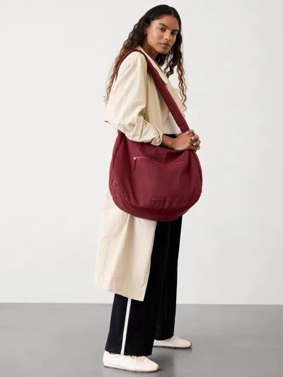 Athleta All About Oversized Crossbody Hobo Bag In Redwood
