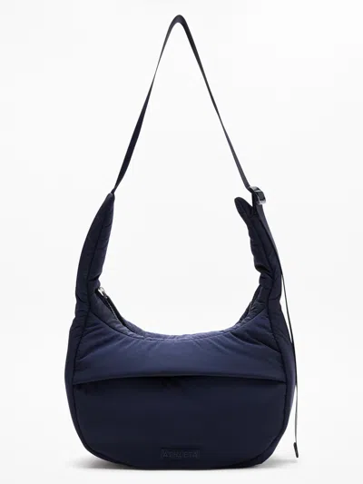 Athleta All About Sheen Small Crossbody Hobo Bag In Blue