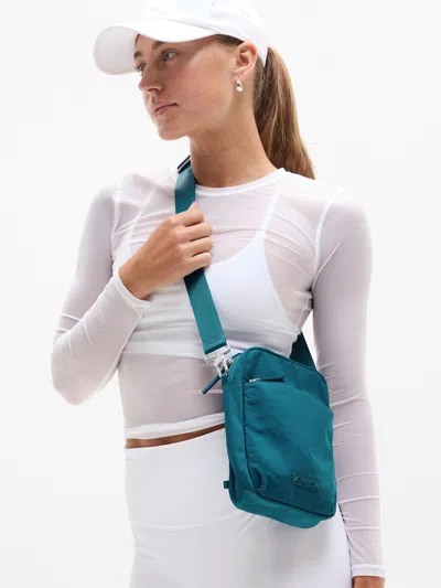 Athleta All About Vertical Crossbody Bag In Coastal Teal