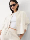 Athleta Allure Shirt Jacket In Bone
