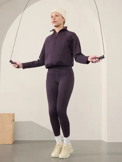 Athleta Altitude Fleece Lined 1/2 Zip Sweatshirt In Iris