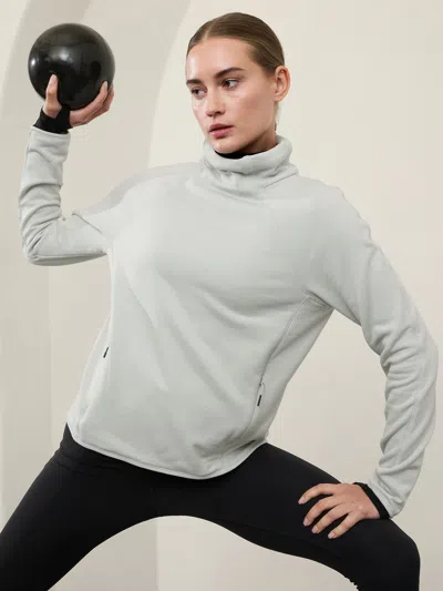 Athleta Altitude Edge Funnel Neck Sweatshirt In Quartz