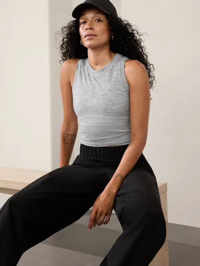 Athleta Ascent Seamless Tank In Grey