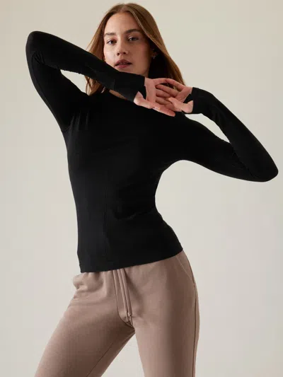 Athleta Ascent Seamless Top In Black