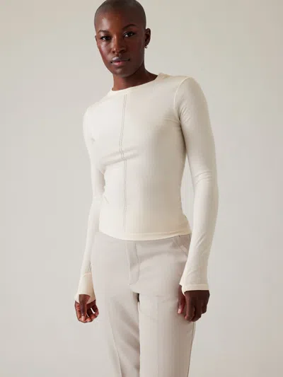 Athleta Ascent Seamless Top In Magnolia White