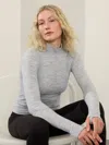 Athleta Ascent Seamless Turtleneck In Grey