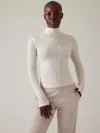 Athleta Ascent Seamless Turtleneck In Magnolia White