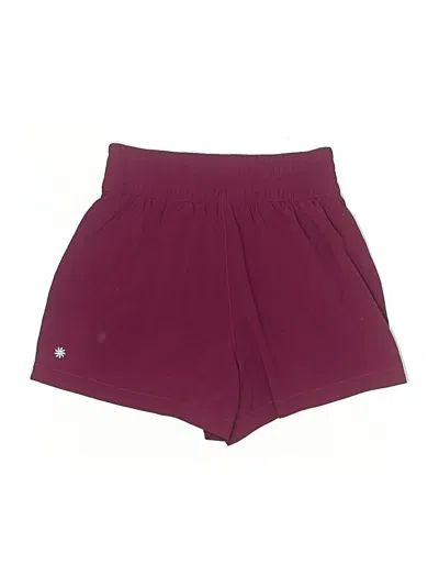 Pre-owned Athleta Athletic Shorts In Burgundy