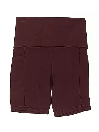 Pre-owned Athleta Athletic Shorts In Burgundy