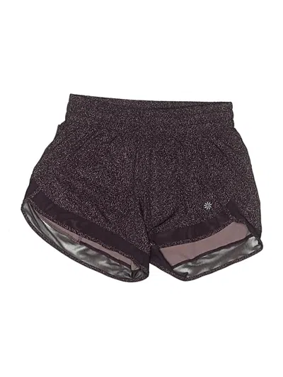 Pre-owned Athleta Athletic Shorts In Burgundy