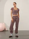 Shop Athleta Aurora Seamless Short Sleeve Top In Smoky Rose