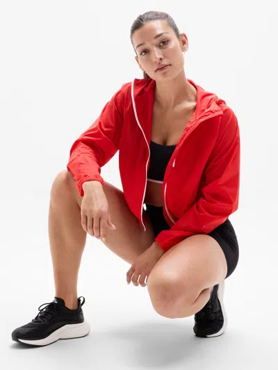 Athleta Back Route Jacket In Red